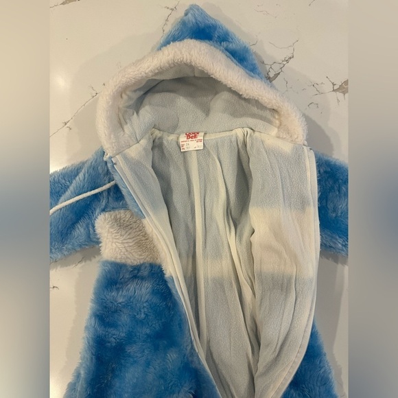 Vintage Claire Bell Blue One Piece Fleece zippered outerwear baby size 6-12mths - Picture 6 of 6